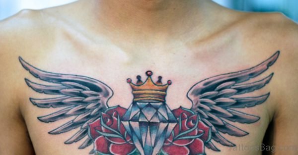 Diamond Tattoo Design On Chest