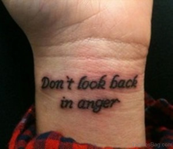 Dont Lokk Quote Tattoo