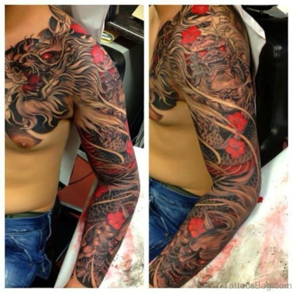 Dragon Tattoo Design On Chest