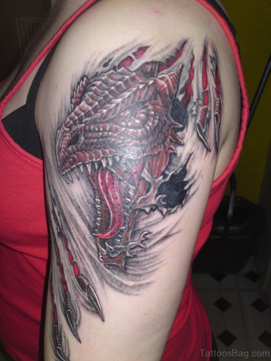 Dragon Tattoo On Bicep