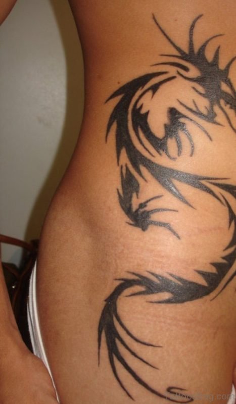 Dragon Tattoo On RIb Image