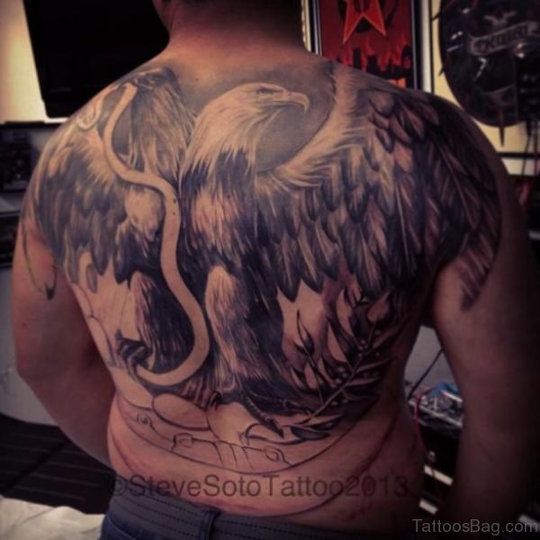 Eagle Tattoo Design On Back