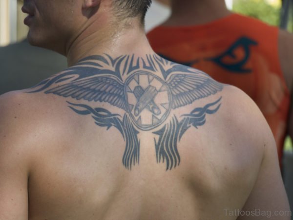 Eagle Wings Tattoo On Back