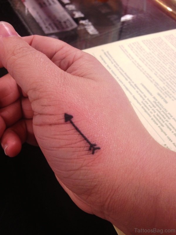Elegant Arrow Tattoo On Hand
