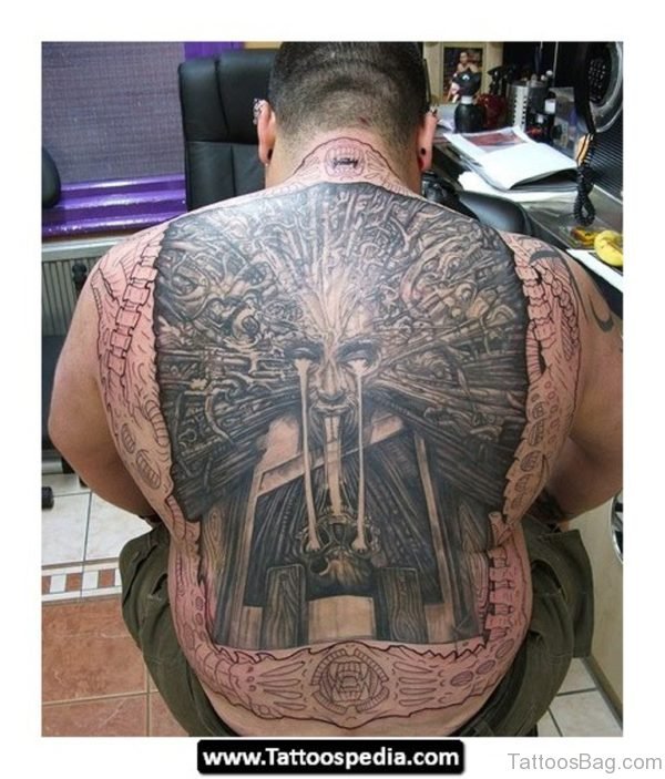 Elegant Back Tattoo BT1057