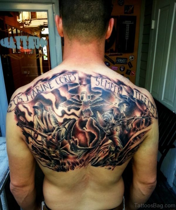 Elegant Back Tattoo