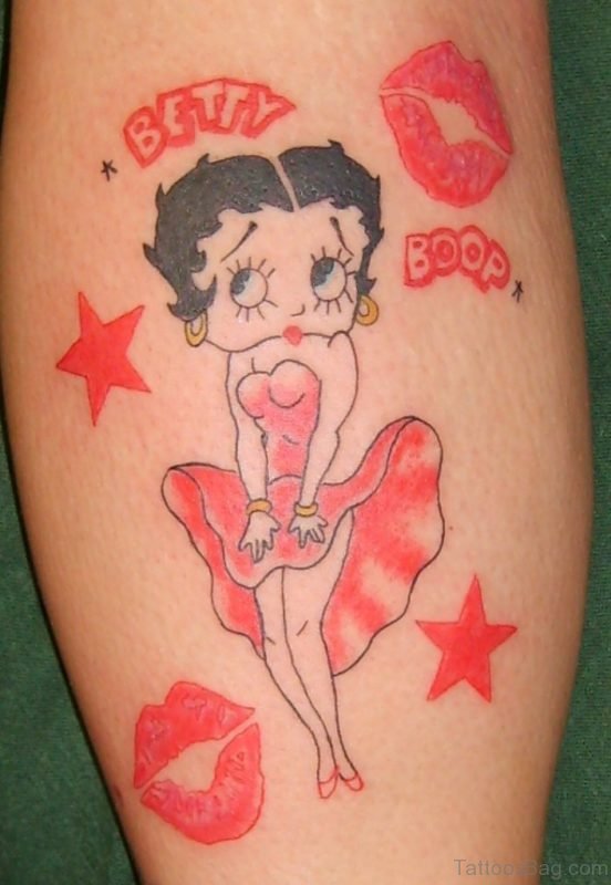 Elegant Betty Boop Tattoo Design