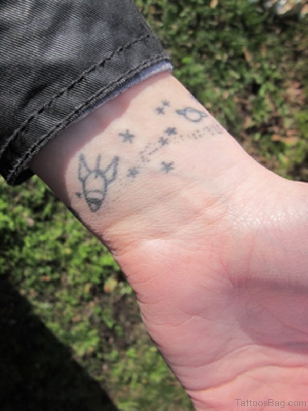 Elegant Constellation Wrist Tattoo