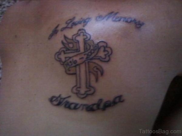 Elegant Grandpa Tattoo On Back