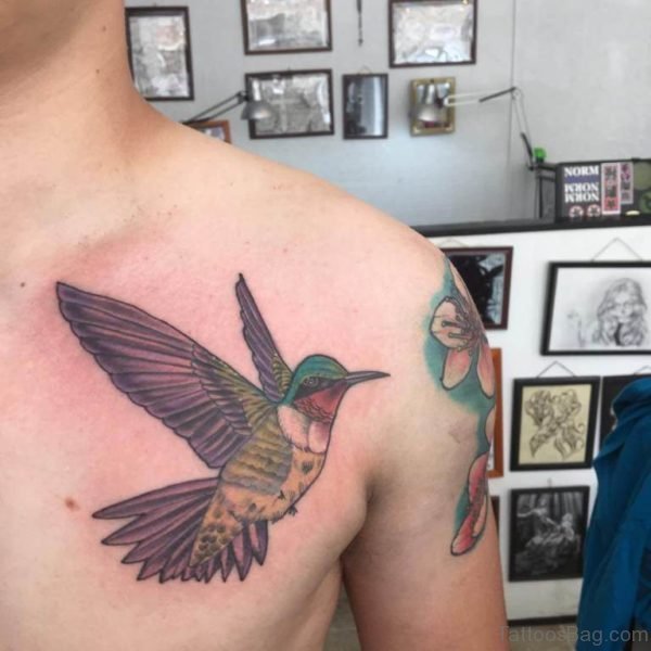Elegant Hummingbird Tattoo