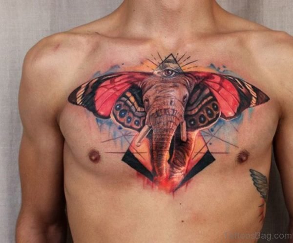 Elephant Tattoo On Chest