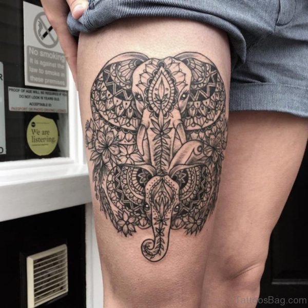 Elephant Mandala Tattoo