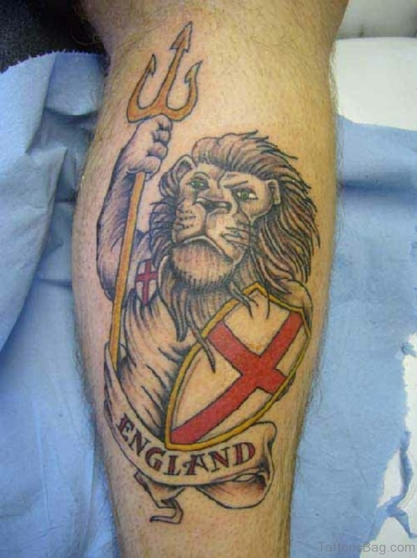 England Lion Tattoo
