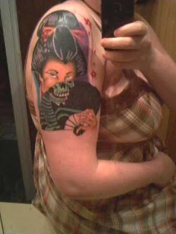 Fancy Geisha Girl Tattoo