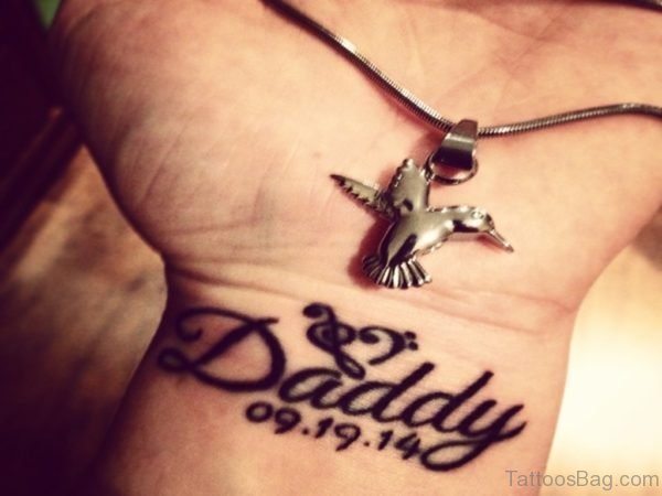 Fabulous Dady Word Tattoo