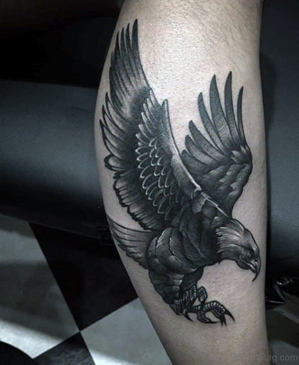 Fabulous Eagle Tattoo On Leg