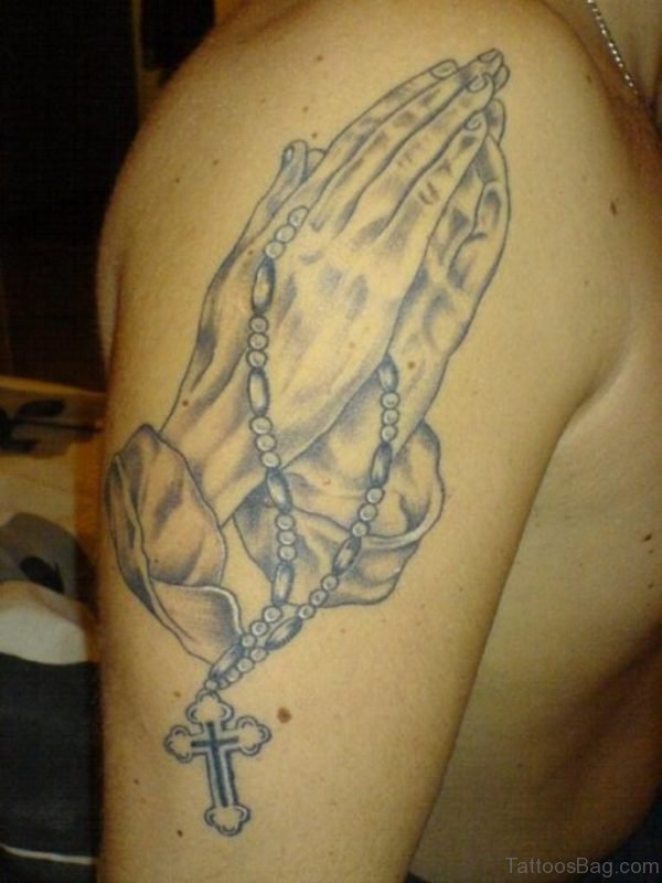 Fabulous Praying Hands Tattoo 