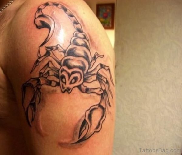 Fabulous Scorpion Tattoo On Shoulder