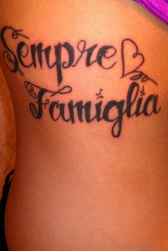 Family Wording Tattoo