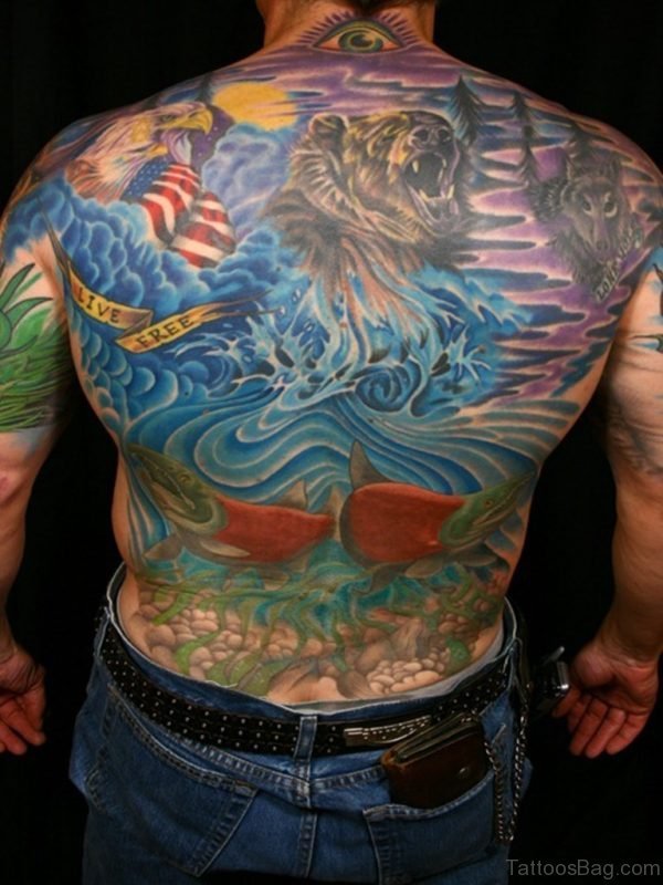Fancy Full Back Tattoo BT1062