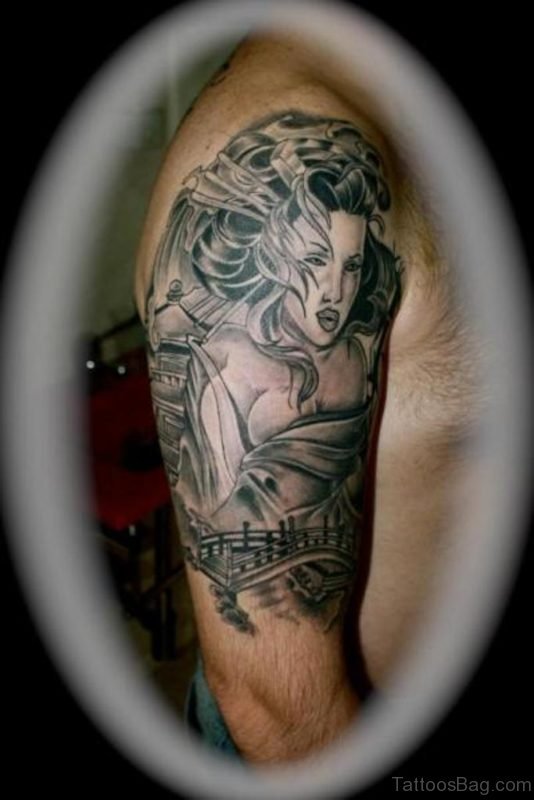 Fancy Geisha Tattoo design
