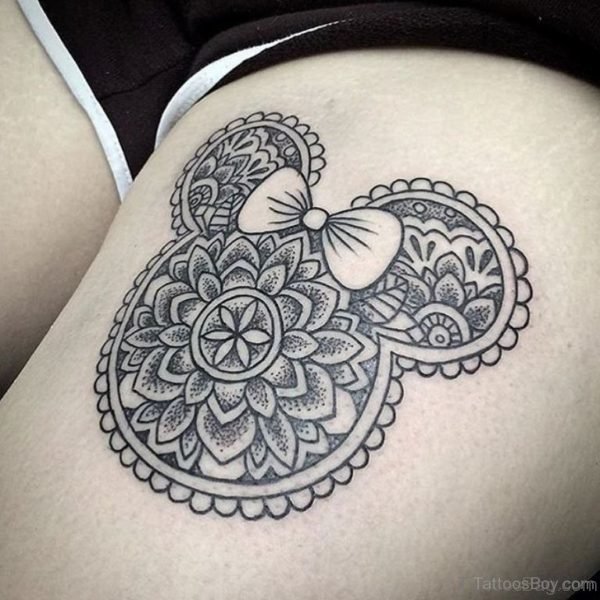 Fancy Mandala Tattoo On Thigh