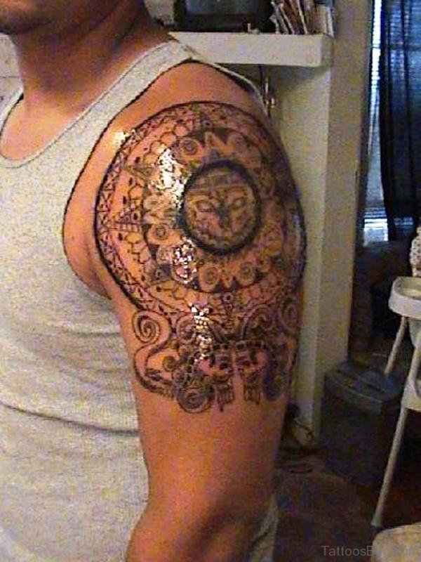 Fantastic Aztec Shoulder Tattoo