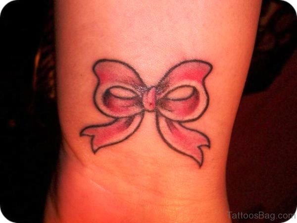 Fantastic Bow Tattoo On Wrist
