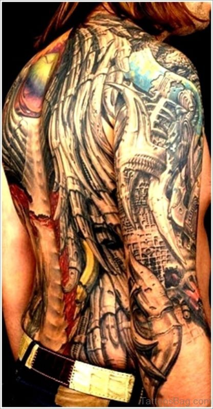 Fantastic Full Back Tattoo BT1066