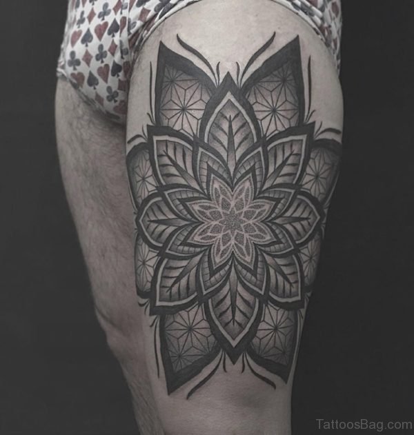 Fantastic Mandala Tattoo On Thigh