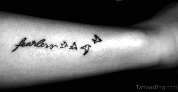 Fearless Bird Wrist Tattoo