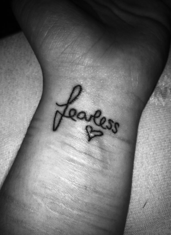 Fearless Tattoo On Wrist