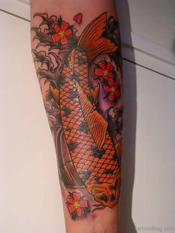 Fish Tattoo On Leg Image