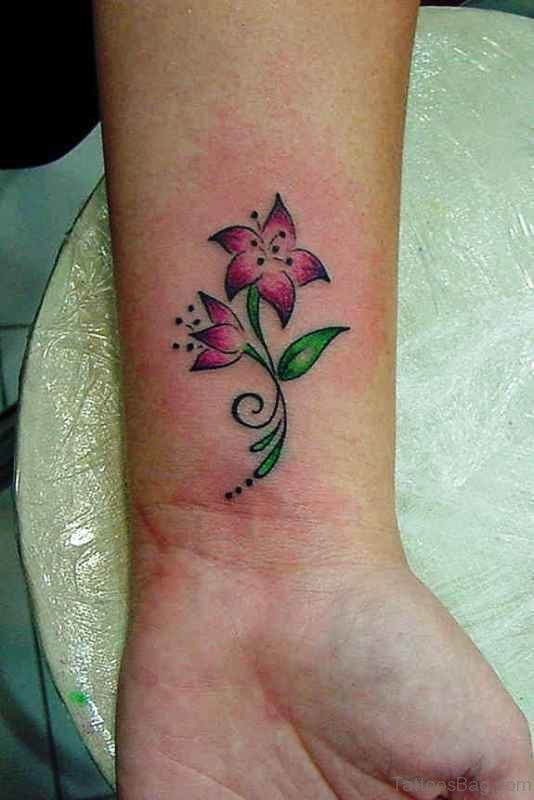 Flowers Tattoo On Wrist