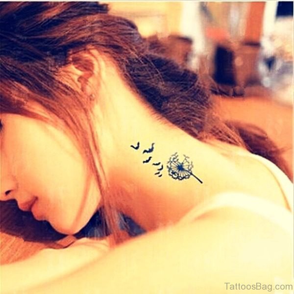 Flying Bats Tattoo Behind Ears