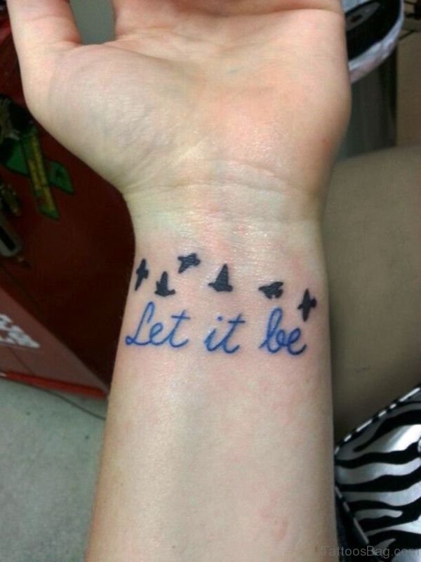 Flying Birds And Let It Be Tattoo 