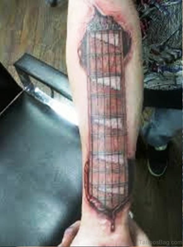 Forearm Guitar Tattoo Picture