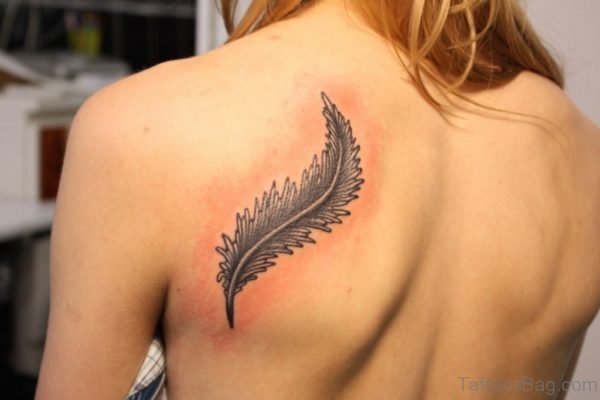 Funky Feather Tattoo Design