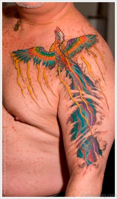 Fying Phoenix Tattoo Design