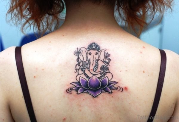 Ganesh On Purple LotusTattoo