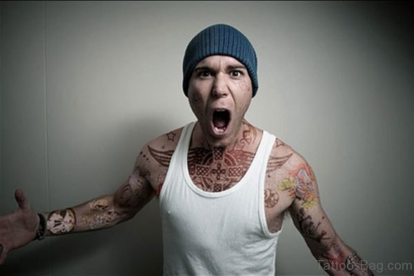 Gangster Tattoo On Neck