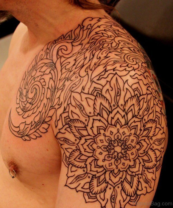 Geometric Dotwork Design Tattoo