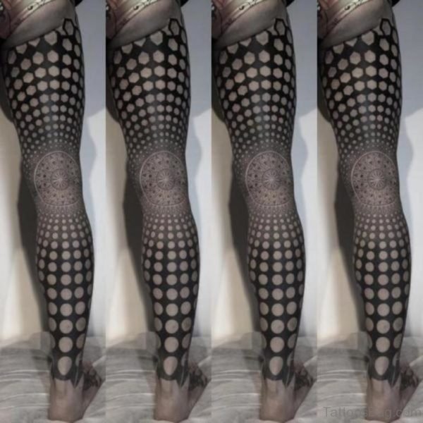 Geometric Tattoo On Leg Image