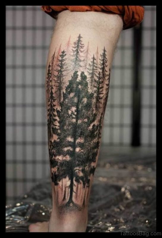 Geometric Tree Tattoo