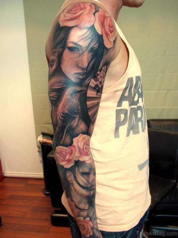 Girl Face Tattoo