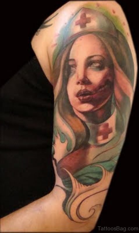 Girl Portrait Tattoo Design 