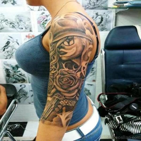Girl Skull Tattoo