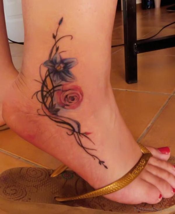 Girlish Ankle Tattoo