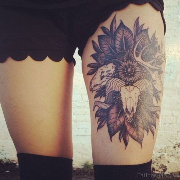 Goat And Mandala Tattoo