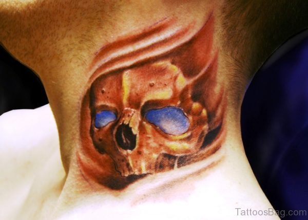 Golden Skull Tattoo Design